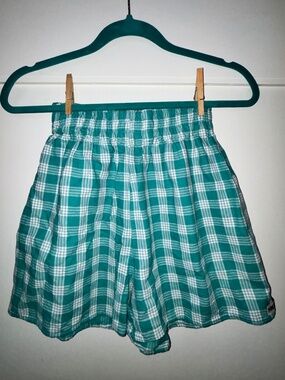 Woman's Teal Palaka Print Shorts size S